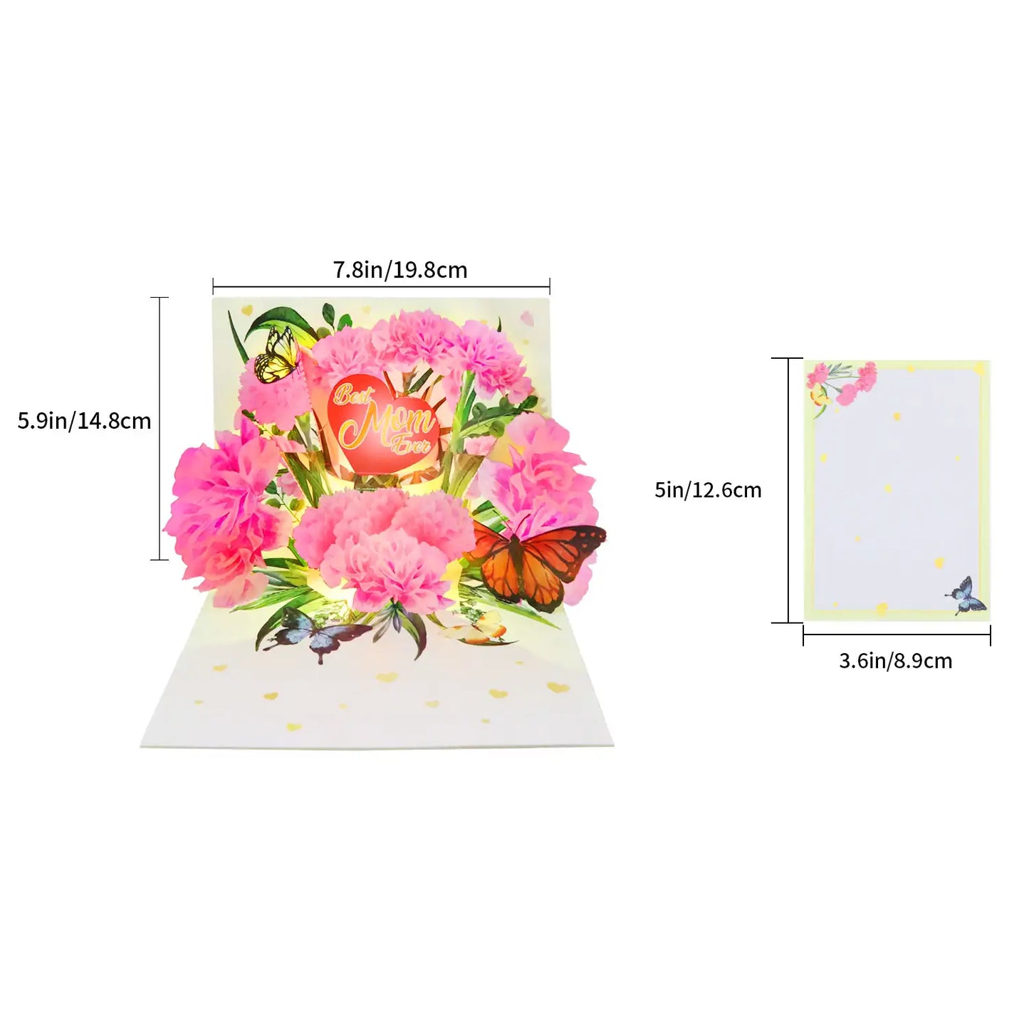 3D Pop-Up Mother's Day Card with Lights & Music - Gift for Mom/Wife