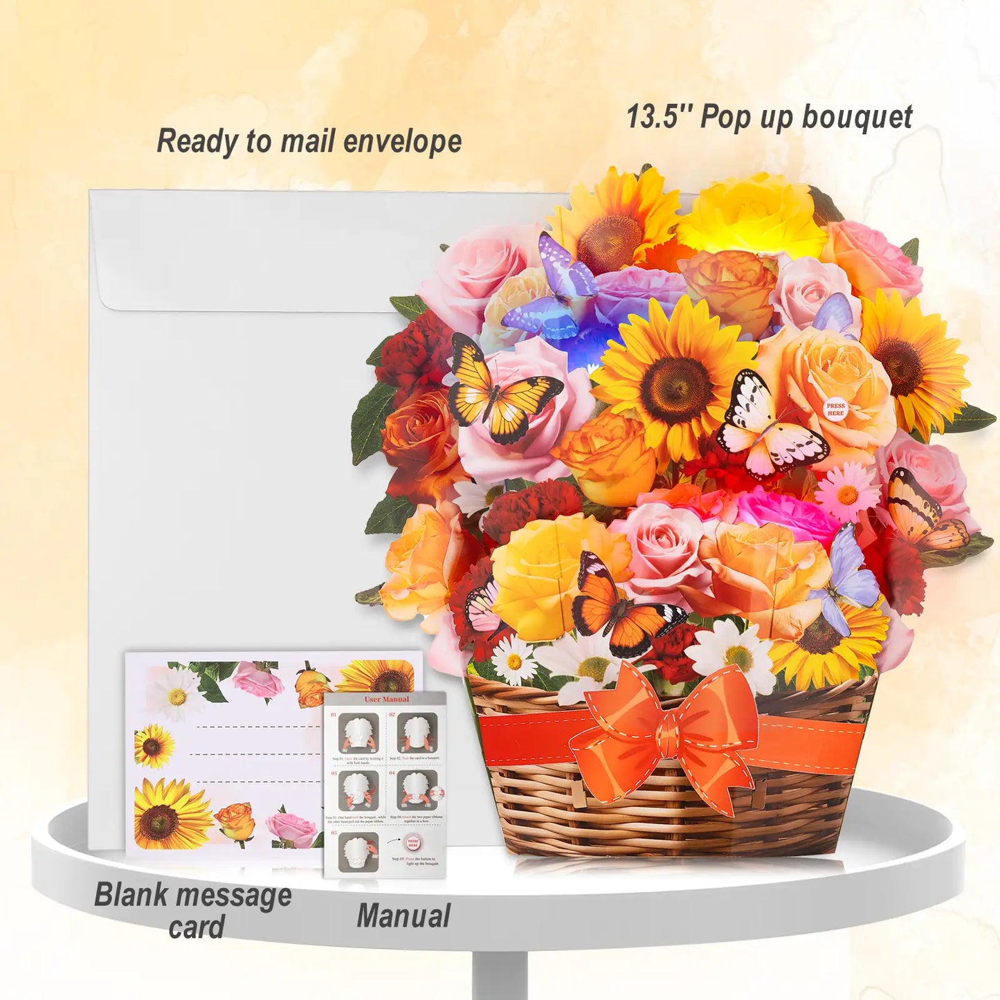 Forever Sunflower 3D Pop-Up Card with Light & Music - Birthday/Get Well Gifts